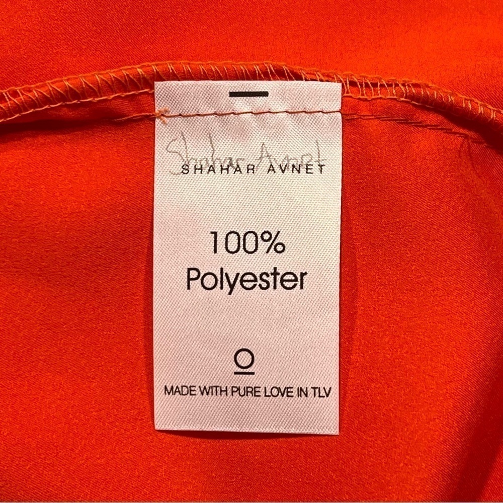 Shahar Avnet Orange Tulip Wrap Midi Dress Sz-One Size - Picture 10 of 11